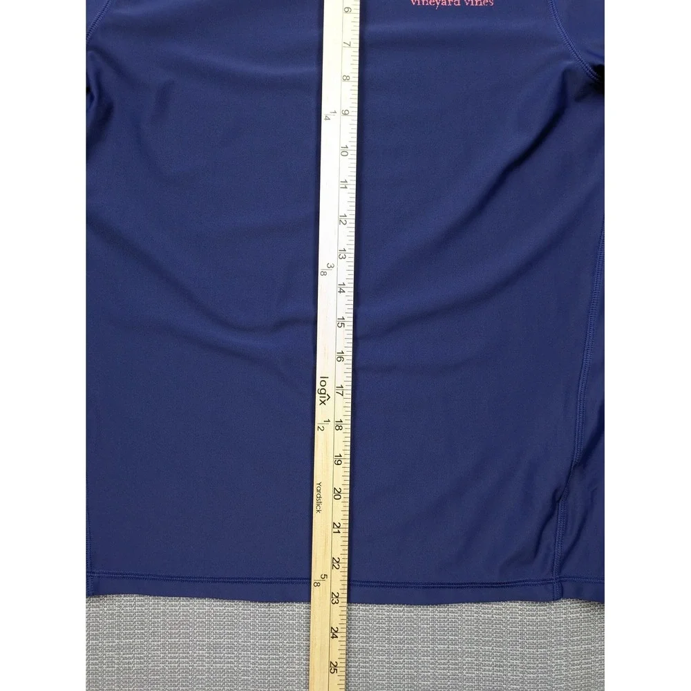 Vineyard Vines Rash Guard Kids 16 Blue Long Sleeve Swim Shirt Whale Logo